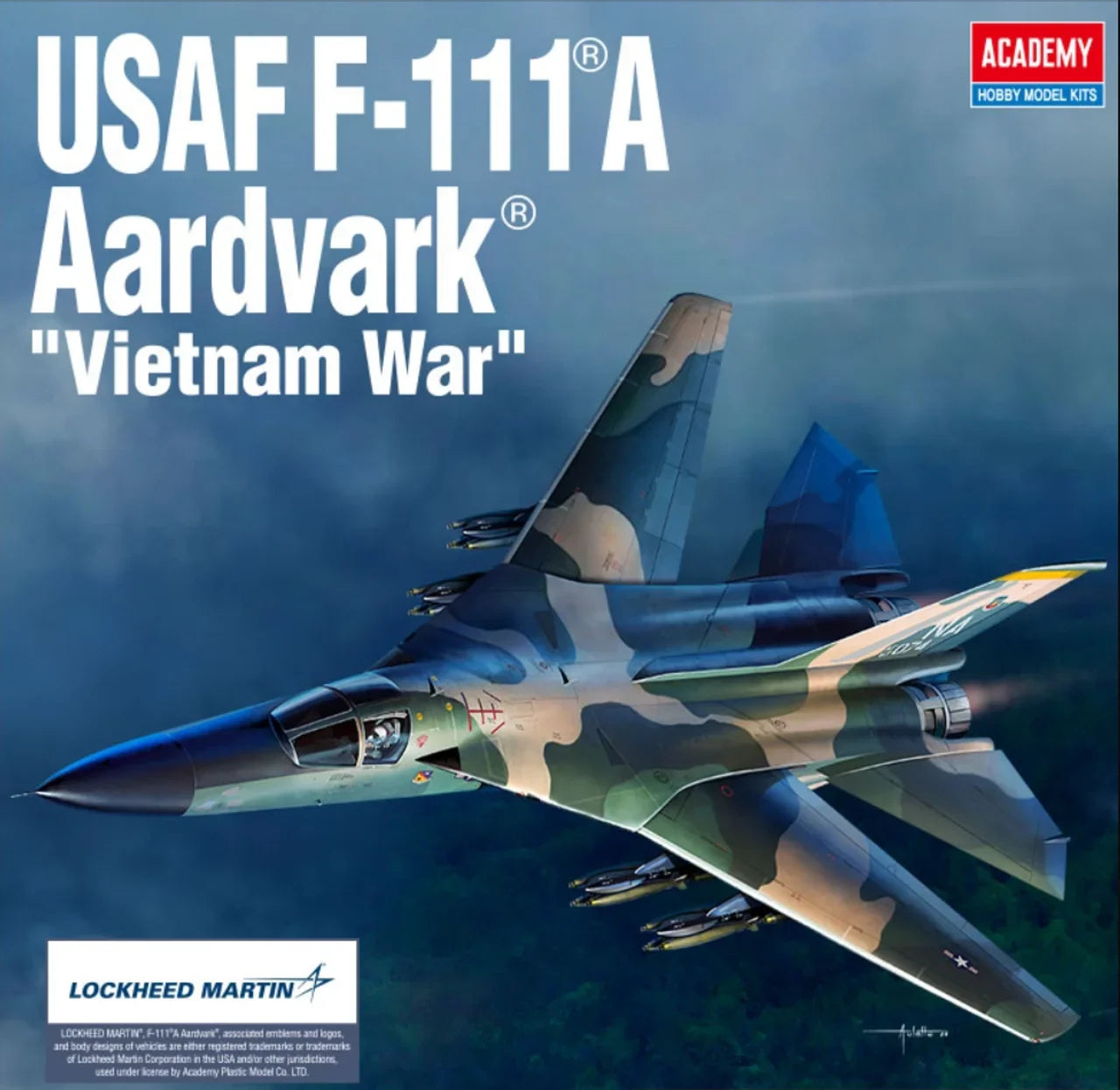Academy 12360 F-111A Aardvark "Vietnam War" USAF 1/48 Model Kit - A-Z Toy Hobby