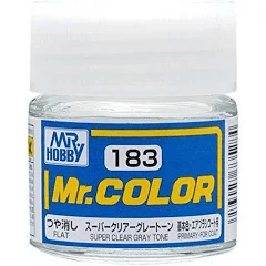 Mr. Hobby C183 Mr. Color Flat Super Clear Gray Tone Lacquer Paint 10ml - A-Z Toy Hobby