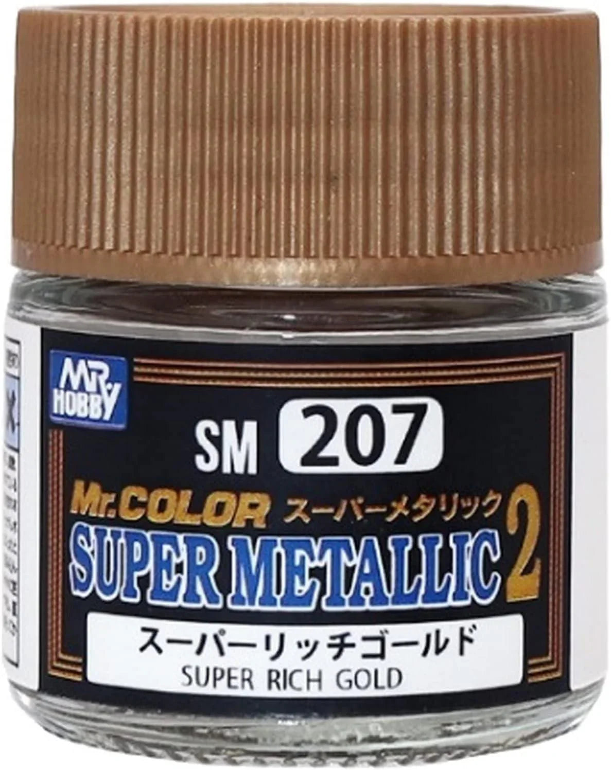 Mr. Hobby SM207 Mr. Color Super Metallic 2 Super Rich Gold Lacquer Paint 10ml - A-Z Toy Hobby
