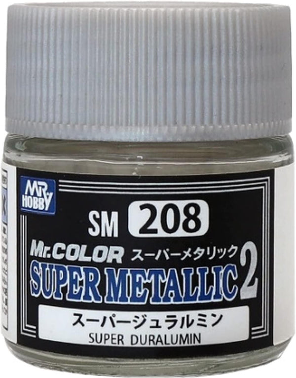 Mr. Hobby SM208 Mr. Color Super Metallic 2 Super Duralumin Lacquer Paint 10ml - A-Z Toy Hobby