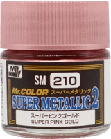Mr. Hobby SM210 Mr. Color Super Metallic 2 Super Pink Gold Lacquer Paint 10ml - A-Z Toy Hobby
