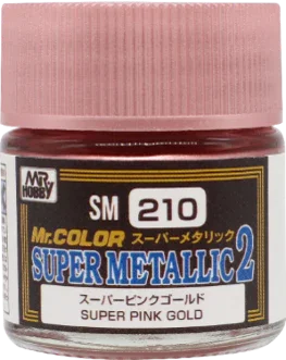 Mr. Hobby SM210 Mr. Color Super Metallic 2 Super Pink Gold Lacquer Paint 10ml - A-Z Toy Hobby