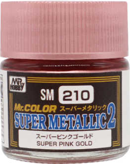 Mr. Hobby SM210 Mr. Color Super Metallic 2 Super Pink Gold Lacquer Paint 10ml