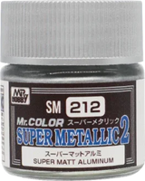 Mr. Hobby SM212 Mr. Color Super Metallic 2 Super Matt Aluminum Lacquer Paint 10ml - A-Z Toy Hobby