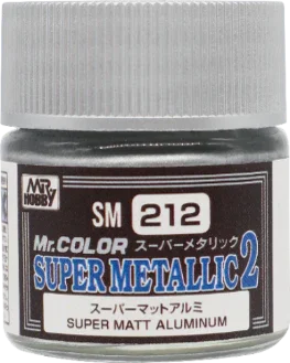 Mr. Hobby SM212 Mr. Color Super Metallic 2 Super Matt Aluminum Lacquer Paint 10ml - A-Z Toy Hobby