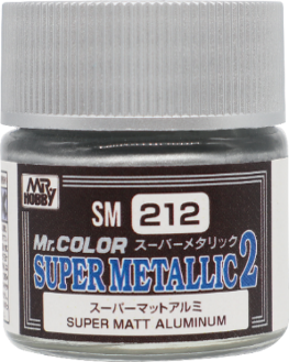 Mr. Hobby SM212 Mr. Color Super Metallic 2 Super Matt Aluminum Lacquer Paint 10ml