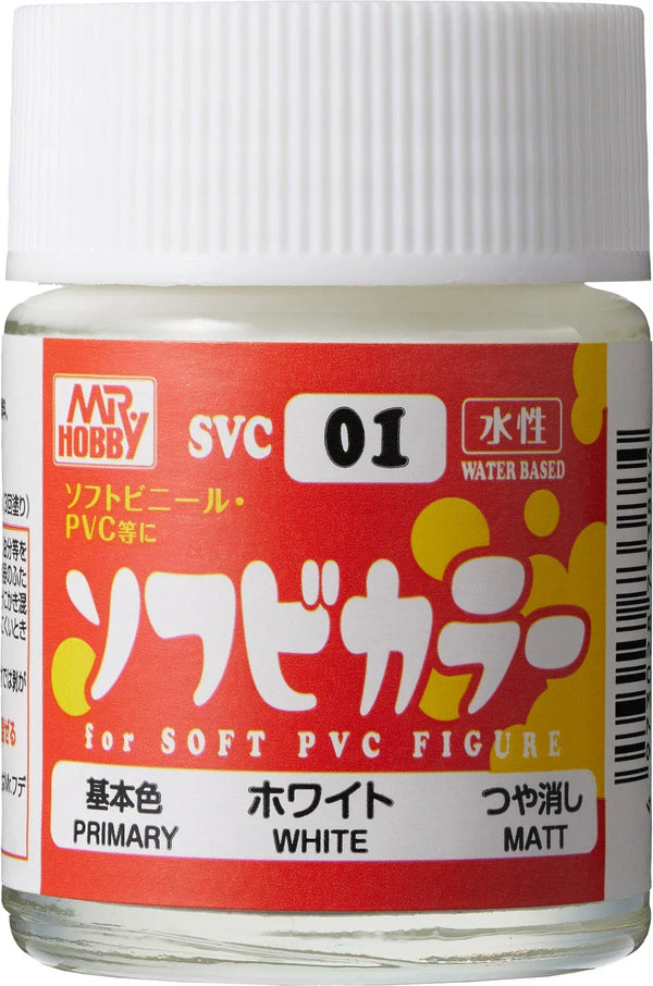 Mr. Hobby SVC01 White for Soft PVC Figure Paint 18ml