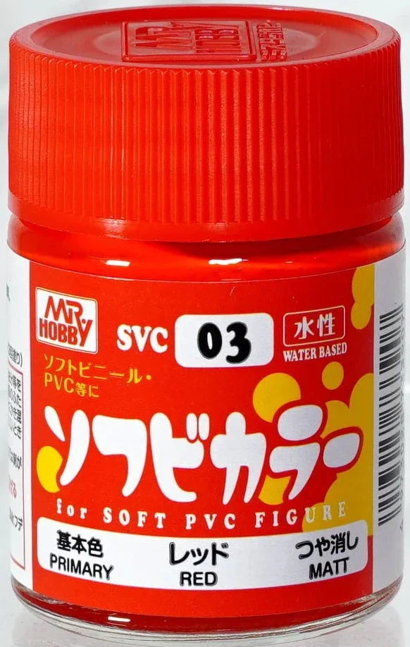 Mr. Hobby SVC03 Red for Soft PVC Figure Paint 18ml