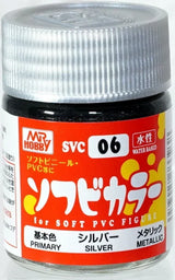 Mr. Hobby SVC06 Silver for Soft PVC Figure Paint 18ml - A-Z Toy Hobby