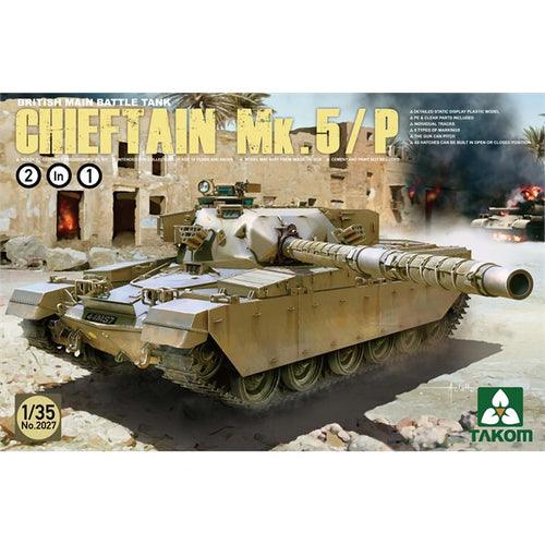 Takom 2027 British Main Battle Tank Chieftain Mk.5/P 2 in 1 1/35 Model Kit - A-Z Toy Hobby