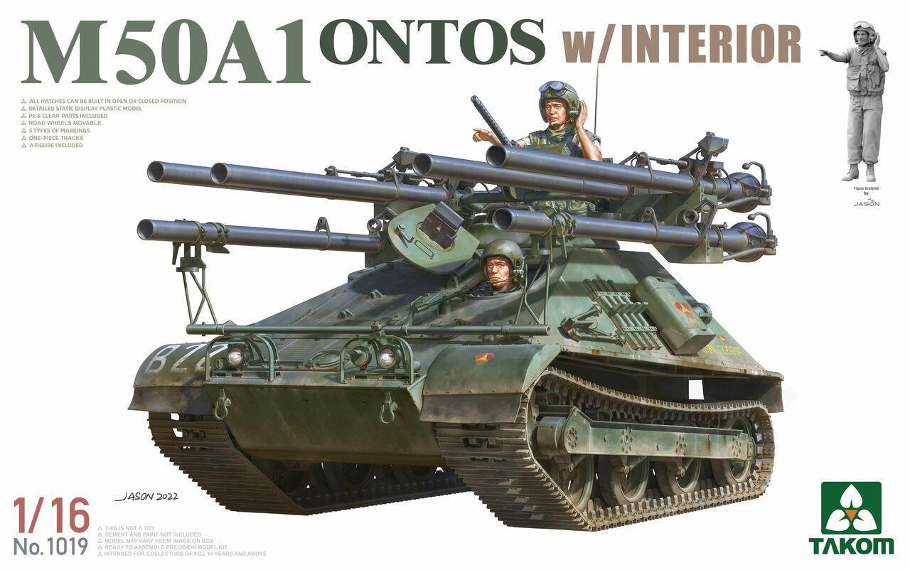 Takom 1019 M50A1 Ontos with Interior 1/16 Model Kit – A-Z Toy Hobby