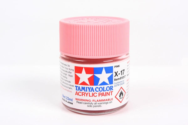 Tamiya 81017 X-17 Pink Acrylic Paint 23ml TAM81017 - A-Z Toy Hobby