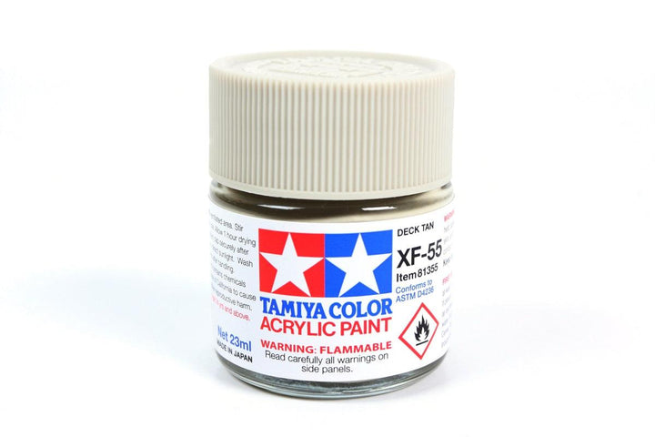 Tamiya 81355 XF-55 Deck Tan Acrylic Paint 23ml TAM81355 - A-Z Toy Hobby