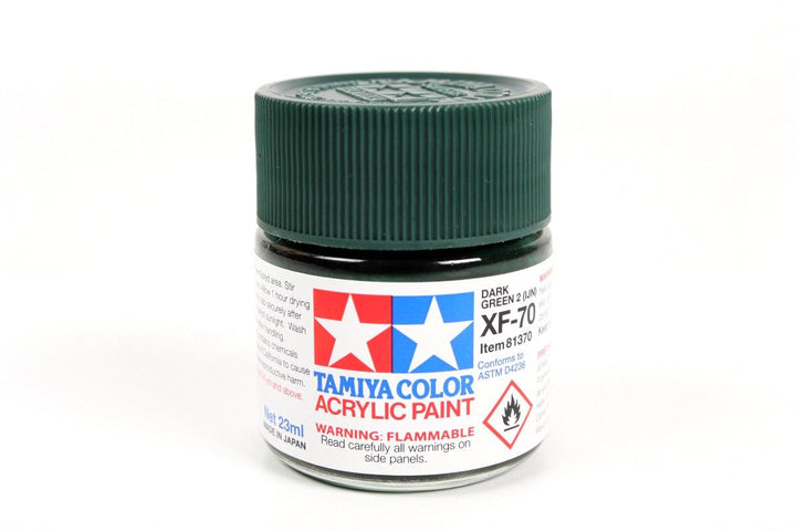 Tamiya 81370 XF-70 Dark Green 2 (IJN) Acrylic Paint 23ml TAM81370 - A-Z Toy Hobby