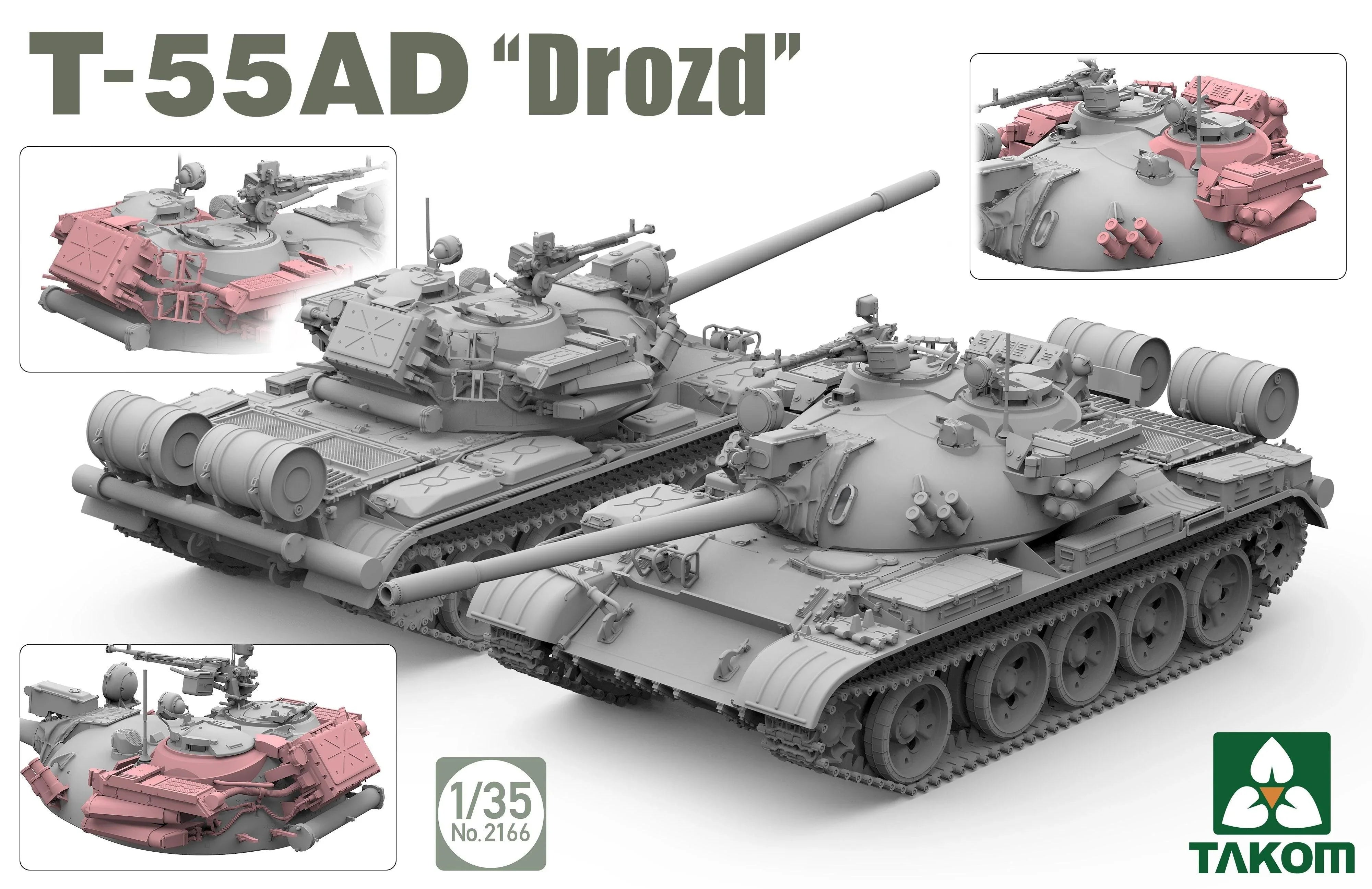 Takom 2166 T-55AD Drozd 1/35 Model Kit - A-Z Toy Hobby