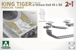 Takom 2178 King Tiger W/105Mm KwK 46L/68 1/35 Model Kit - A-Z Toy Hobby