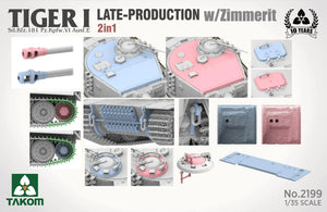 Takom 2199 Tiger I Late Production w/Zimmerit (Late/Late Command) 2 in 1 1/35 Model Kit - A-Z Toy Hobby