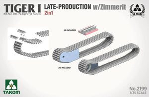 Takom 2199 Tiger I Late Production w/Zimmerit (Late/Late Command) 2 in 1 1/35 Model Kit - A-Z Toy Hobby