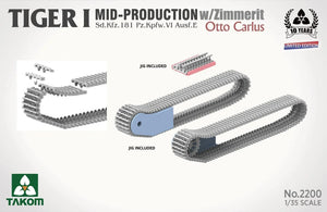Takom 2200 Tiger I Mid Production w/Zimmerit Otto Carius (Limited edition) 1/35 Model Kit - A-Z Toy Hobby