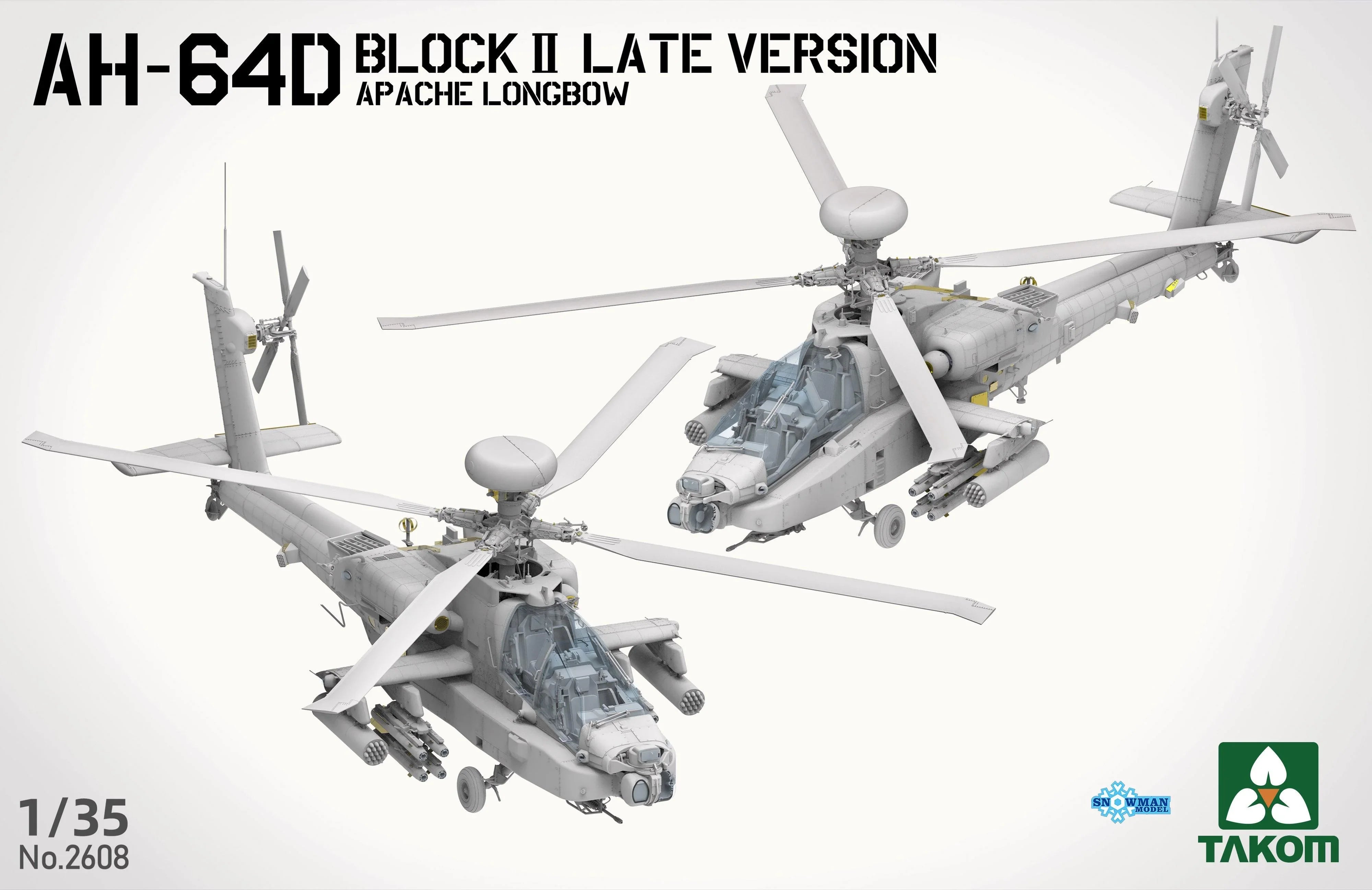 Takom 2608 AH-64D Apache Longbow Block II Late Version 1/35 Model Kit - A-Z Toy Hobby