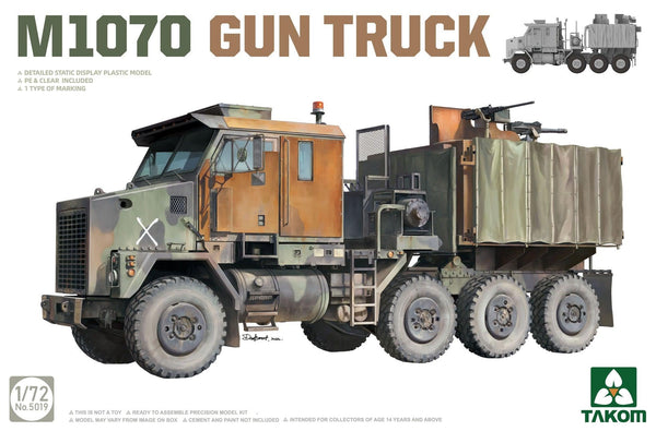 Takom 5019 M1070 Gun Truck 1/72 Model Kit - A-Z Toy Hobby