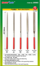 Master Tools 09965 Assorted Diamond Files Set #150 (5pcs)