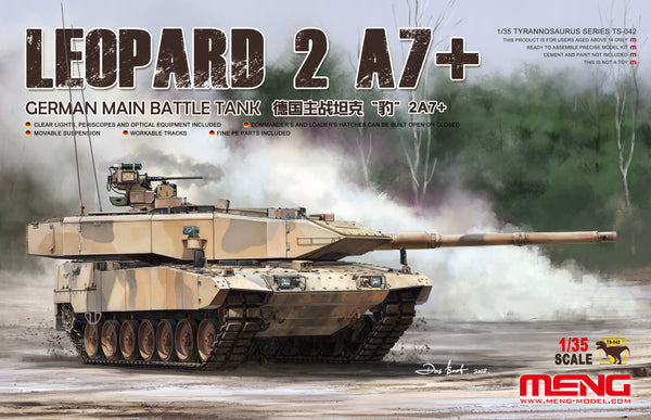 Meng TS-042 German Main Battle Tank Leopard 2A7+ 1/35 Model Kit