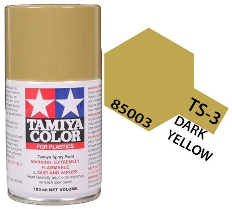 Tamiya 85003 TS-3 Dark Yellow Lacquer Spray Paint 100ml TAM85003 - A-Z Toy Hobby