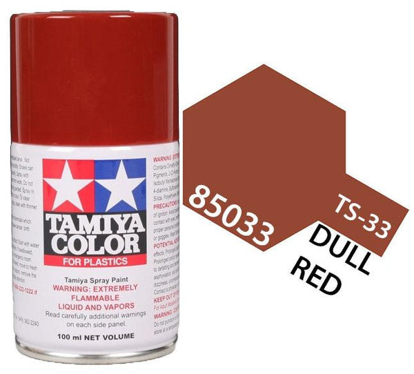 Tamiya 85033 TS-33 Dull Red Lacquer Spray Paint 100ml TAM85033 - A-Z Toy Hobby