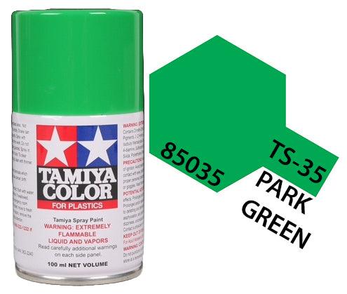 Tamiya 85035 TS-35 Park Green Lacquer Spray Paint 100ml TAM85035 - A-Z Toy Hobby