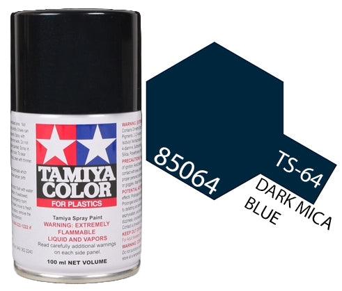 Tamiya 85064 TS-64 Dark Mica Blue Lacquer Spray Paint 100ml TAM85064 - A-Z Toy Hobby