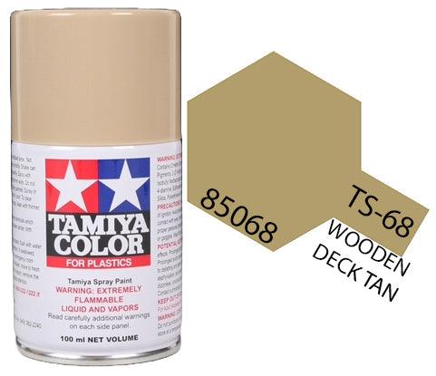 Tamiya 85068 TS-68 Wooden Deck Tan Lacquer Spray Paint 100ml TAM85068 - A-Z Toy Hobby