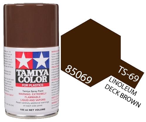 Tamiya 85069 TS-69 Linoleum Deck Brown Lacquer Spray Paint 100ml TAM85069 - A-Z Toy Hobby