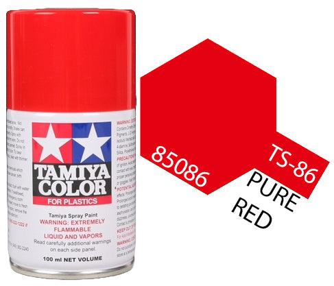 Tamiya 85086 TS-86 Pure Red Lacquer Spray Paint 100ml TAM85086 - A-Z Toy Hobby