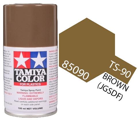 Tamiya 85090 TS-90 Brown (JGSDF) Lacquer Spray Paint 100ml TAM85090 - A-Z Toy Hobby