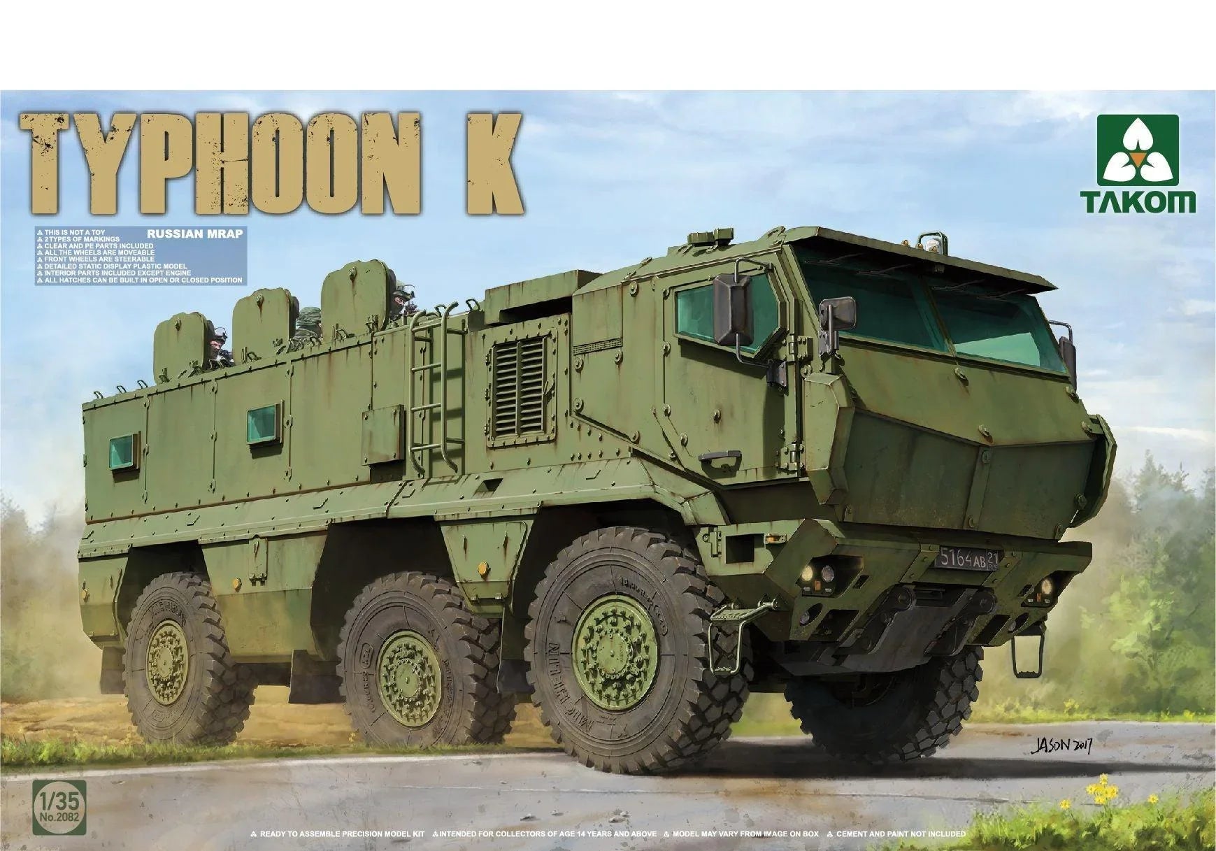 Takom 2082 Russian MRAP Typhoon-K 1/35 Model Kit - A-Z Toy Hobby