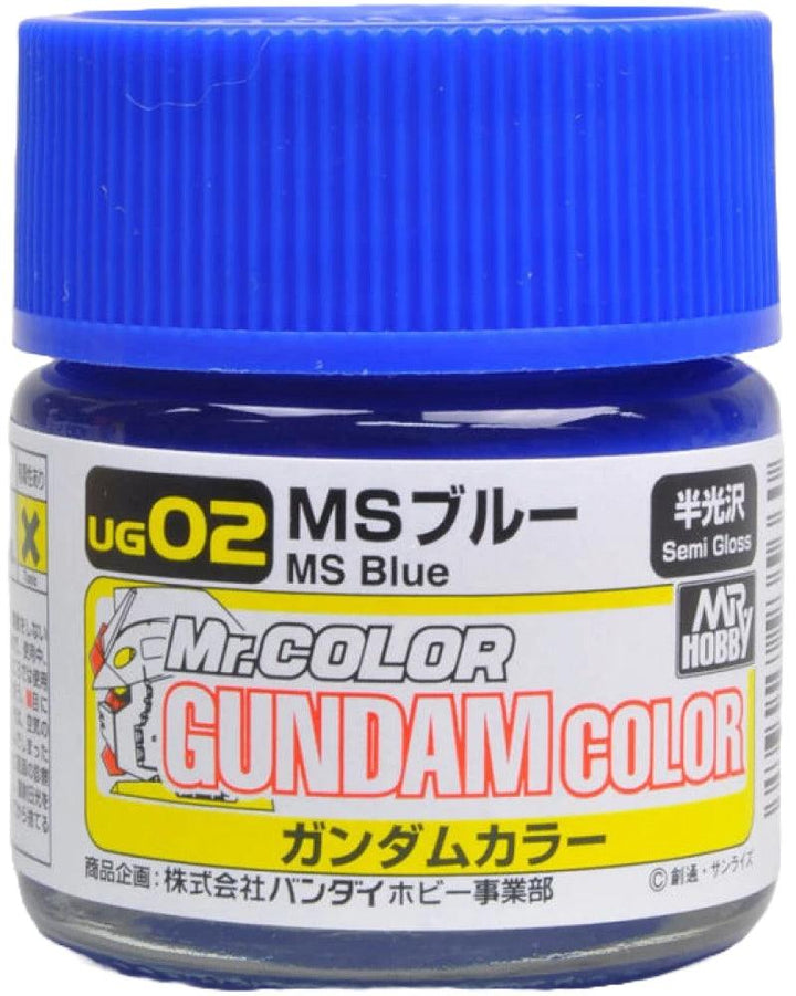 Mr. Hobby UG02 Gundam Color MS Blue Lacquer Paint 10ml - A-Z Toy Hobby