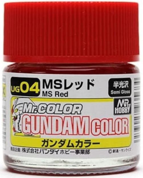 Mr. Hobby UG04 Gundam Color MS Red Lacquer Paint 10ml - A-Z Toy Hobby