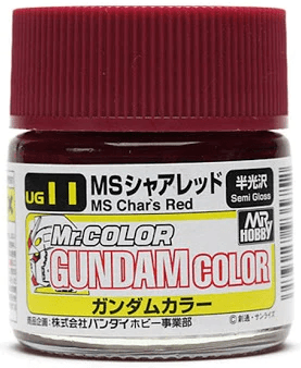 Mr. Hobby UG11 Gundam Color MS Char's Red Lacquer Paint 10ml - A-Z Toy Hobby