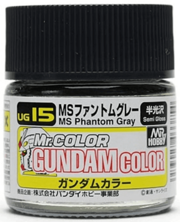 Mr. Hobby UG15 Gundam Color MS Phantom Gray Lacquer Paint 10ml - A-Z Toy Hobby