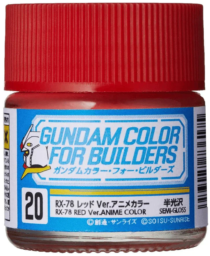 Mr. Hobby UG20 Gundam Color RX-78 Red Ver. Anime Color Lacquer Paint 10ml - A-Z Toy Hobby