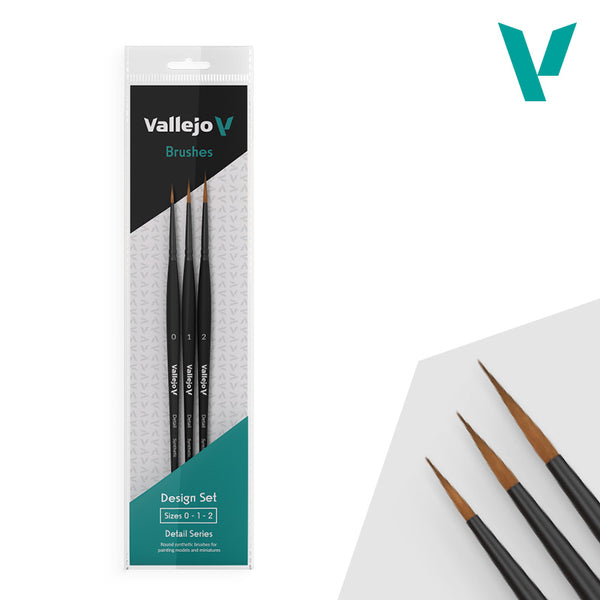 Vallejo B02991 Detail Design Brush Set (3pcs)