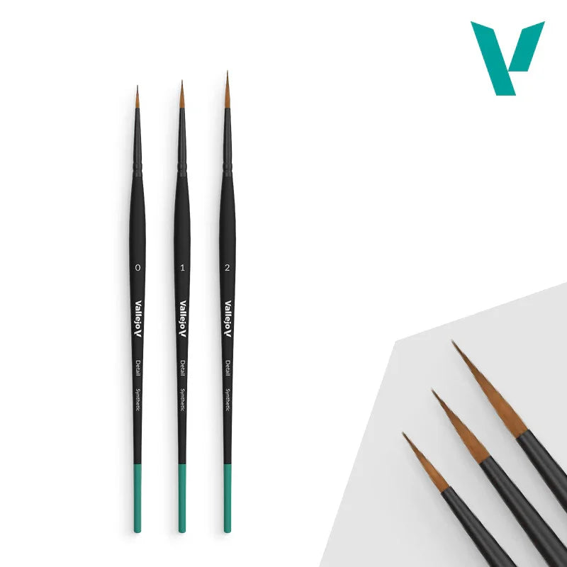 Vallejo B02991 Detail Design Brush Set (3pcs) - A-Z Toy Hobby