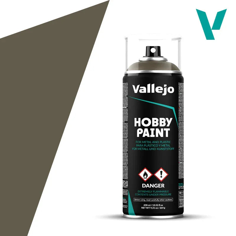 Vallejo 28005 US Olive Drab Spray Paint 400ml - A-Z Toy Hobby