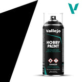 Vallejo 28012 Black Spray Paint 400ml - A-Z Toy Hobby