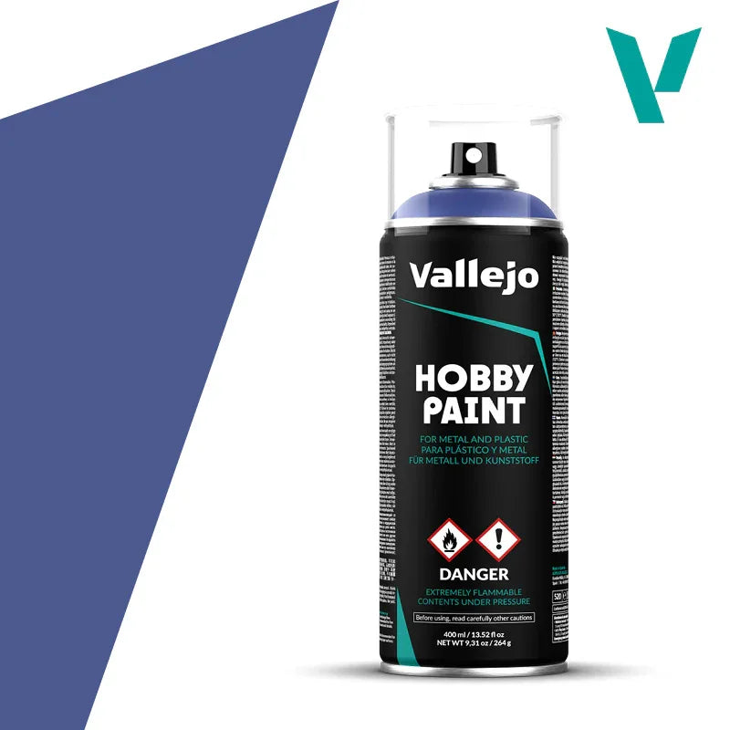 Vallejo 28017 Ultramarine Blue Spray Paint 400ml - A-Z Toy Hobby