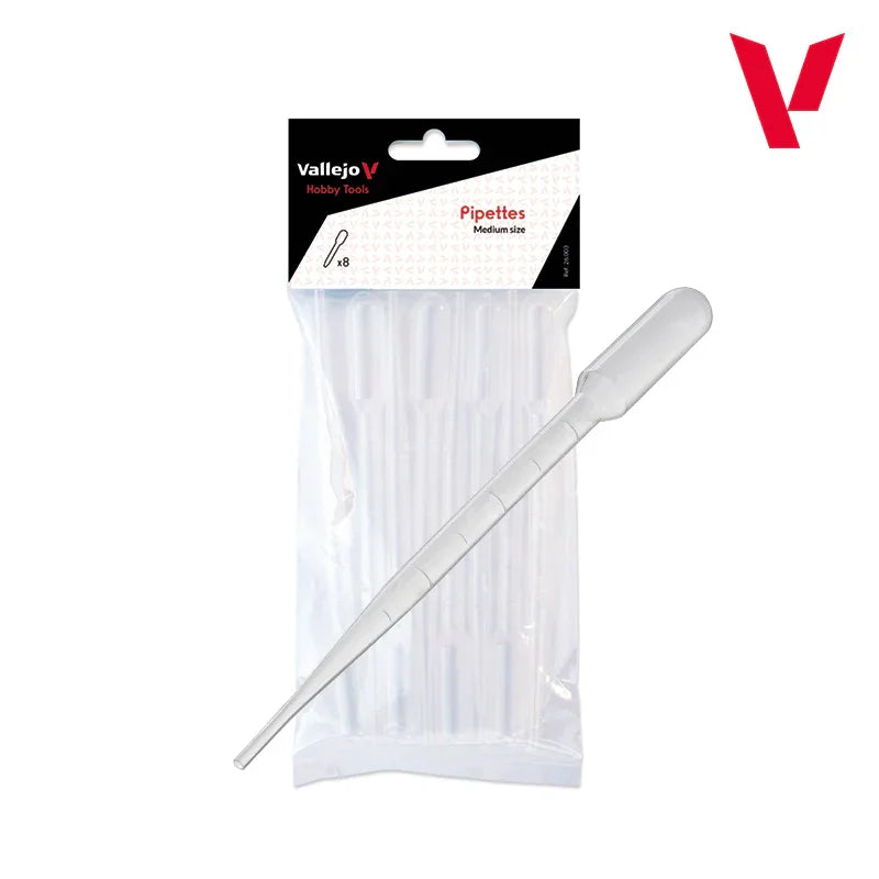 Vallejo 26003 Pipettes Medium 3ml (8pcs) - A-Z Toy Hobby