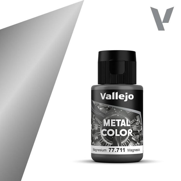 Vallejo 77711 Metal Color Magnesium Acrylic Paint 35ml - A-Z Toy Hobby