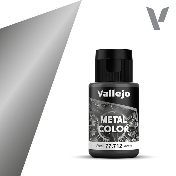 Vallejo 77712 Metal Color Steel Acrylic Paint 35ml - A-Z Toy Hobby