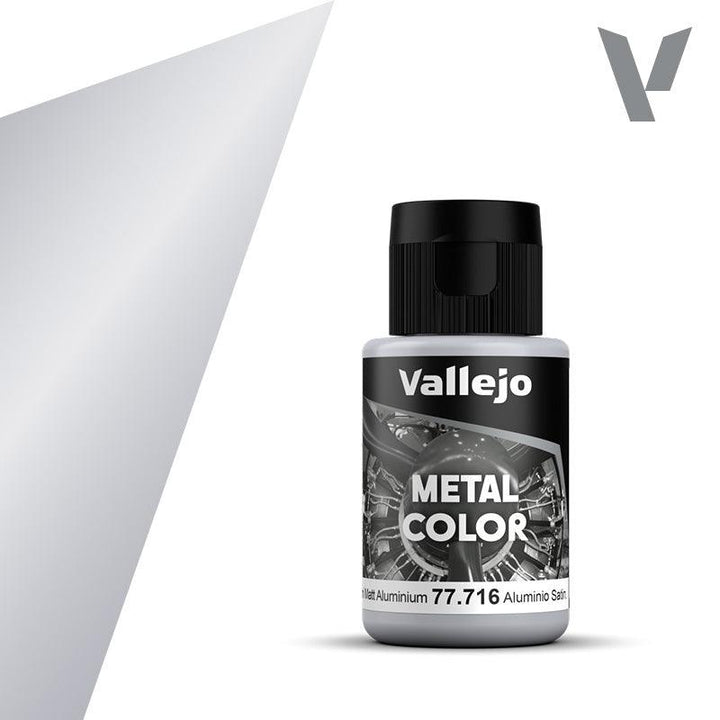 Vallejo 77716 Metal Color Semi Matt Aluminum Acrylic Paint 35ml - A-Z Toy Hobby